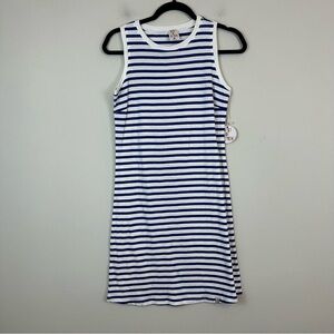 Best of Seven | Blue and White Striped Sleeveless Dress Size XS NWT